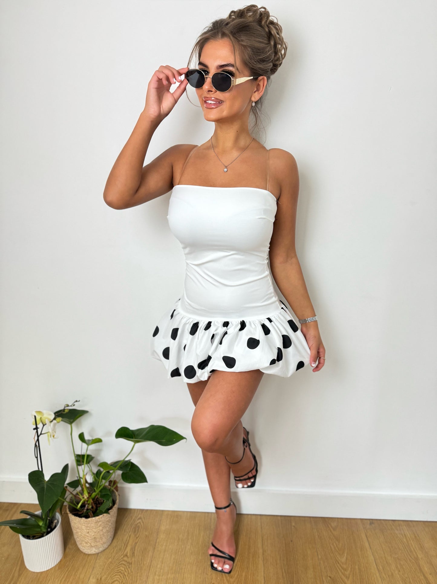 "POLKA" Dress - White