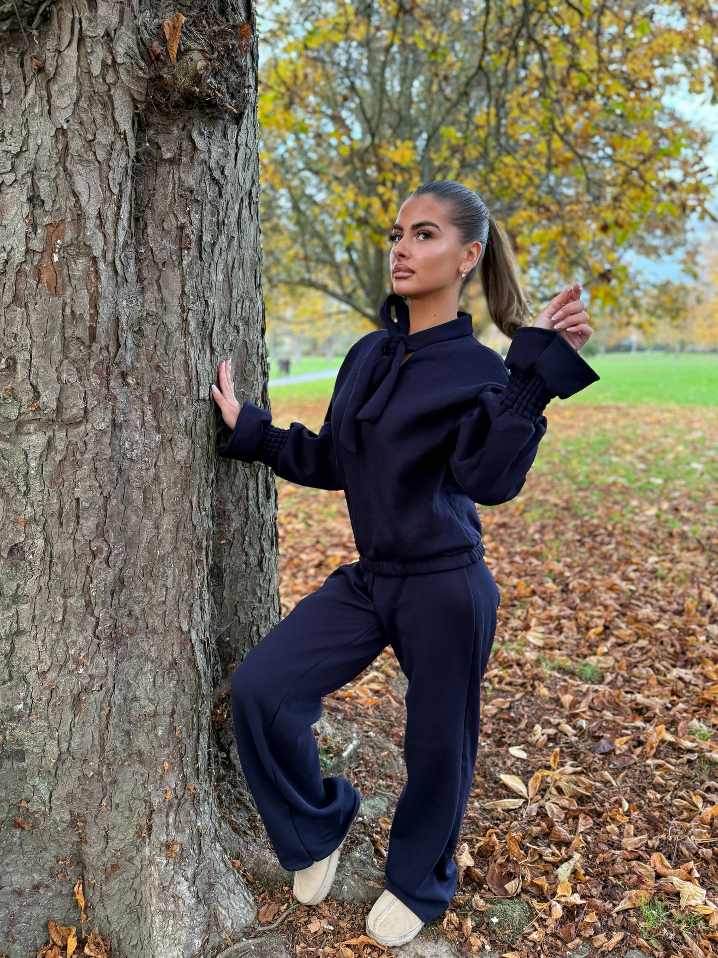 "GRACE" Oversized set Navy