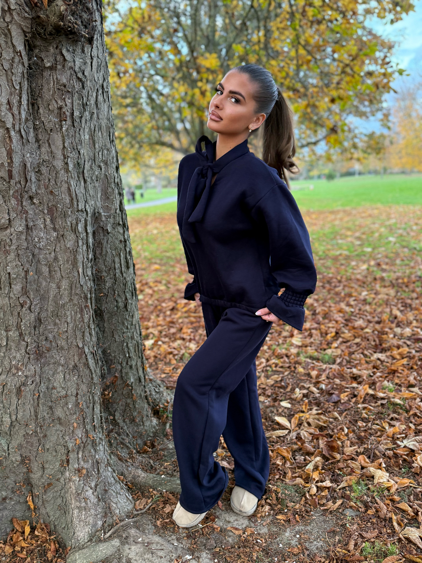 "GRACE" Oversized set Navy