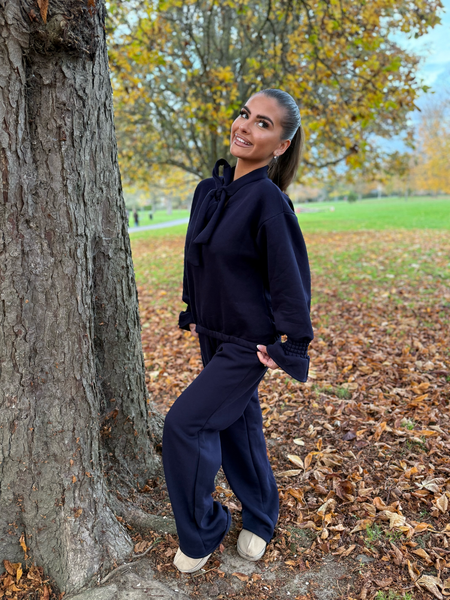 "GRACE" Oversized set Navy
