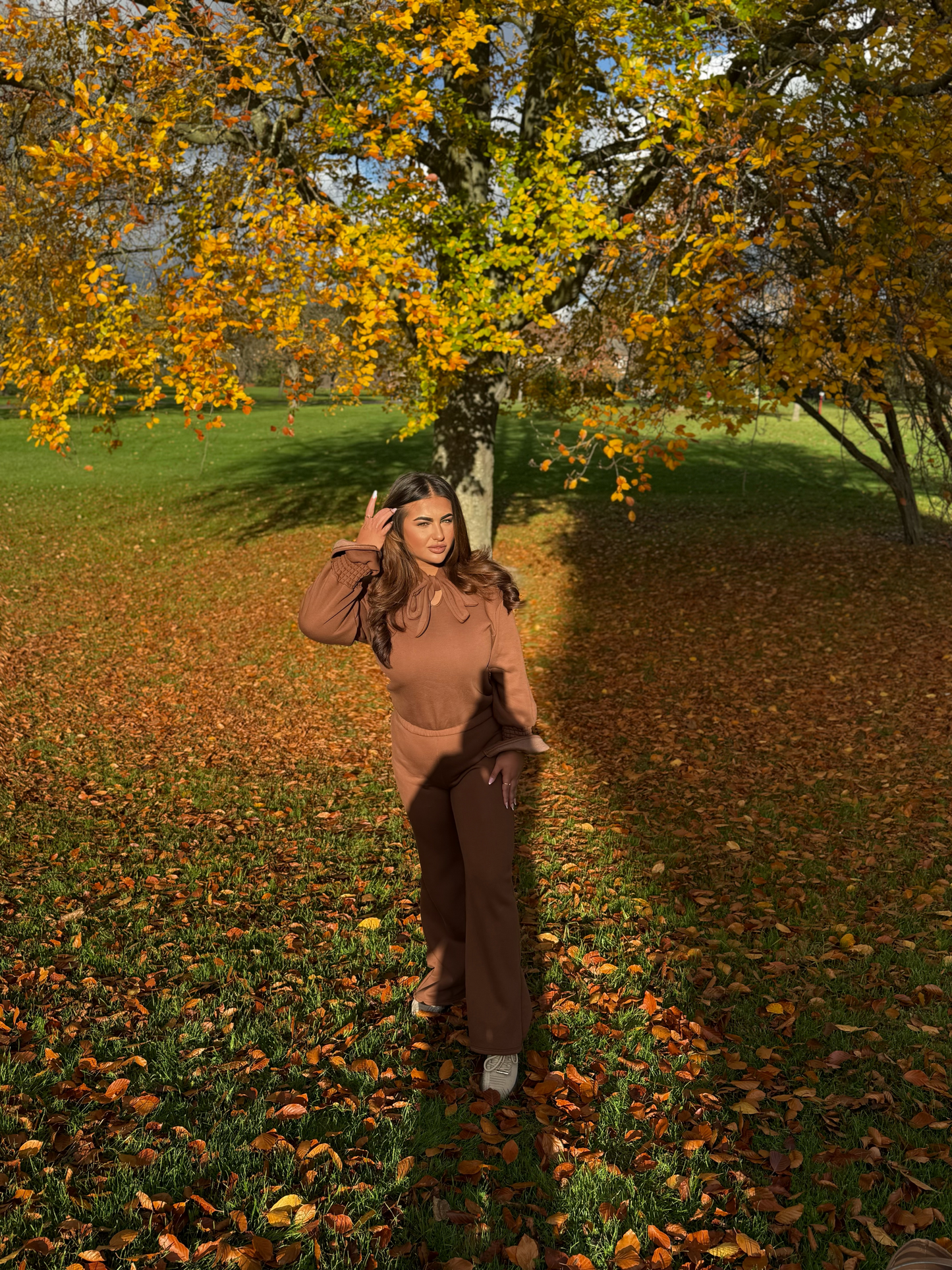 "GRACE" Oversized set Brown