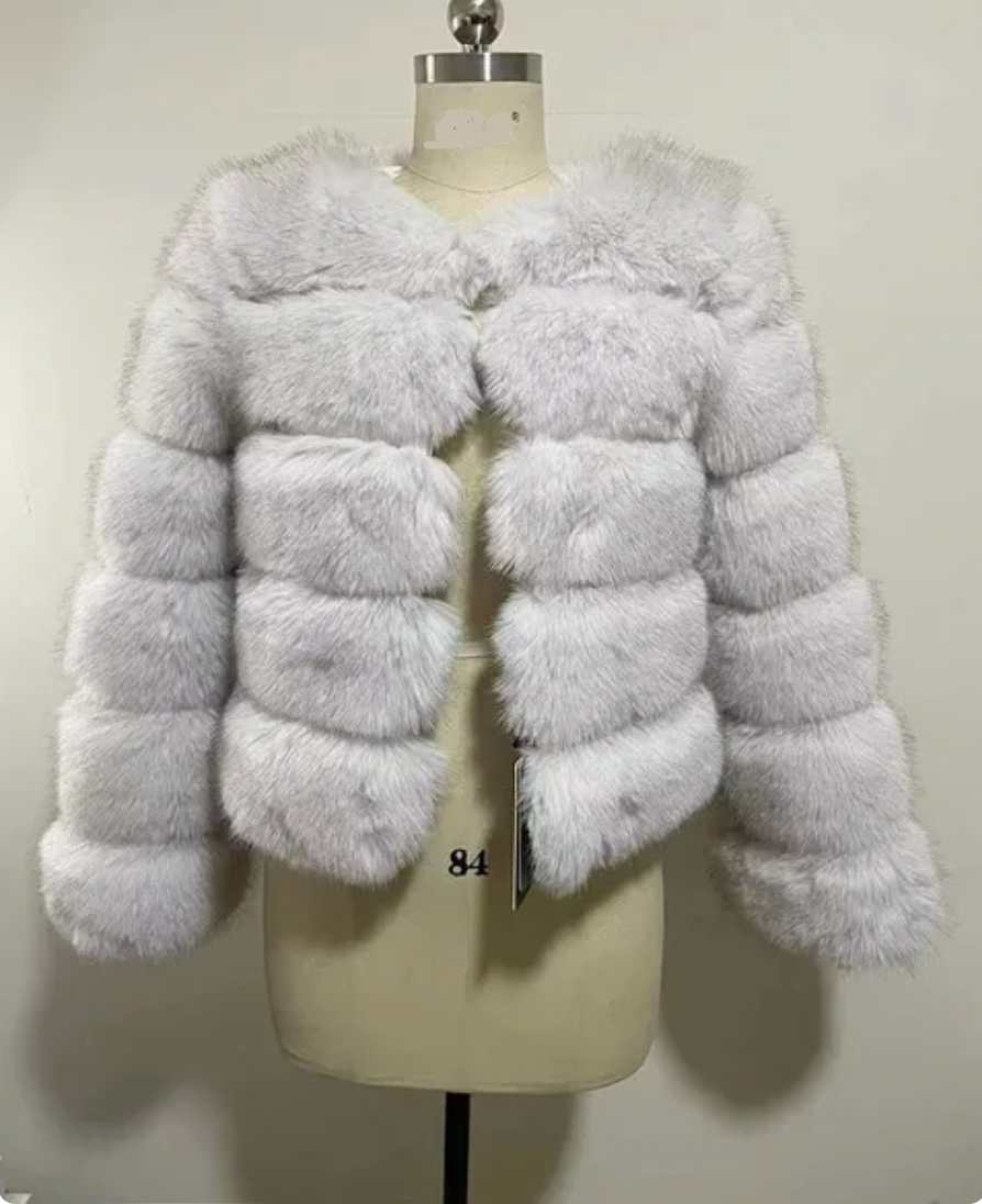 Faux Fox Fur Coat