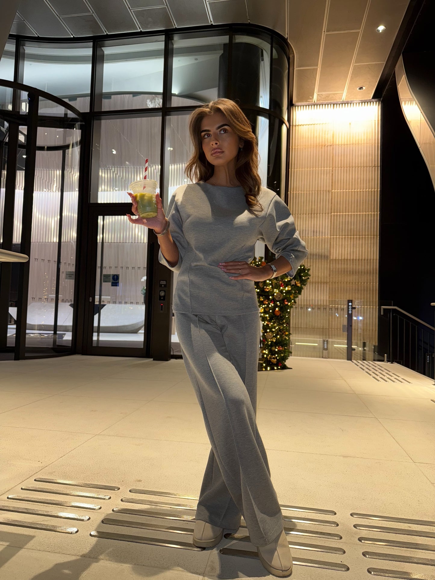 “KIM” Fitted Co-Ord Grey